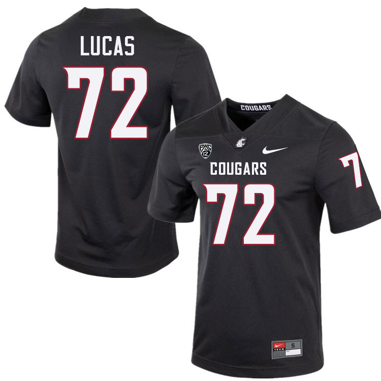 Abraham Lucas WSU Cougars Jersey.Washington State Cougars #72 Abraham Lucas Jersey Youth-Charcoal